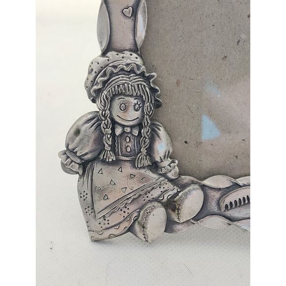 PICTURE FRAME-Pewter-"Our Daughter"-Doll-Carousel Horse-6"x4" Frame-Glass Cover - Picture 3 of 13